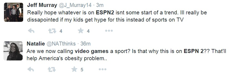 Illustration for article titled ESPN Airs Video Games, Twitter Freaks Out